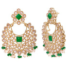 Gold Plated Green Bead Radiant Necklace Set