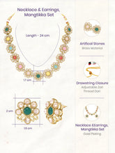 Gold Plated Multicolor Floral Kundan Necklace Set