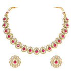 Gold Plated Prestige Pink Kundan Necklace Set