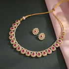 Gold Plated Prestige Pink Kundan Necklace Set