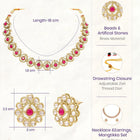 Gold Plated Prestige Pink Kundan Necklace Set