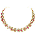 Gold Plated Prestige Pink Kundan Necklace Set