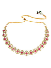 Gold Plated Prestige Pink Kundan Necklace Set