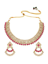 Gold Plated Maharani Pink Kundan Choker Set