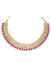 Gold Plated Maharani Pink Kundan Choker Set