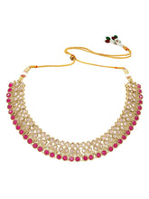 Gold Plated Maharani Pink Kundan Choker Set