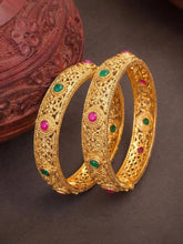 Gold Plated Traditional Kada Set for Women