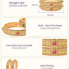 Gold Plated Traditional Kada Set for Women