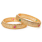 Gold Plated Traditional Kada Set for Women