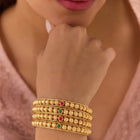 Gold Plated Ethnic Bangles Set for Women