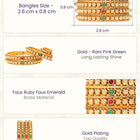 Gold Plated Ethnic Bangles Set for Women