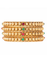 Gold Plated Ethnic Bangles Set for Women
