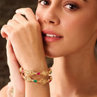 Gold Plated Antique Temple Bangles for Women