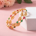 Gold Plated Antique Temple Bangles for Women
