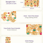 Gold Plated Antique Temple Bangles for Women