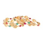 Gold Plated Antique Temple Bangles for Women