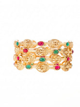 Gold Plated Antique Temple Bangles for Women