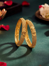 Gold Plated Designer Elephant Bangles
