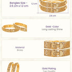 Gold Plated Designer Elephant Bangles