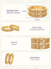 Gold Plated Designer Elephant Bangles