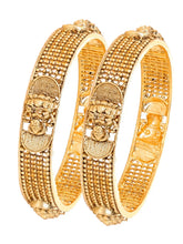 Gold Plated Designer Elephant Bangles