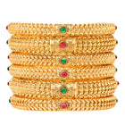 Gold Plated Festive Bangle Set for Women