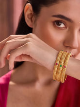 Gold Plated Festive Bangle Set for Women