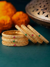 Gold Plated Festive Bangle Set for Women