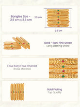 Gold Plated Festive Bangle Set for Women