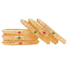 Gold Plated Festive Bangle Set for Women