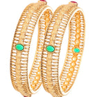 Gold Plated Classic Red Green Bangles