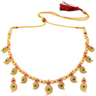 Gold Plated Paisley Charm Necklace Set