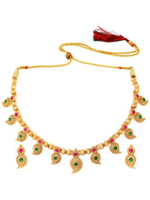 Gold Plated Paisley Charm Necklace Set