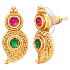 Gold Plated Paisley Charm Necklace Set