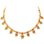 Gold Plated Paisley Charm Necklace Set