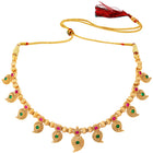 Gold Plated Paisley Charm Necklace Set