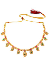 Gold Plated Paisley Charm Necklace Set