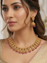 Gold Plated South Indian Temple Necklace Set