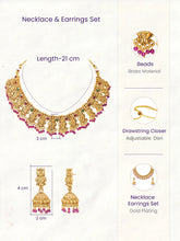 Gold Plated South Indian Temple Necklace Set