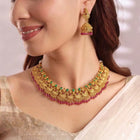 Gold Plated Ethnic Temple Necklace Set