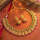 Gold Plated Ethnic Temple Necklace Set