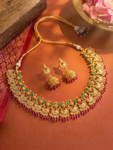 Gold Plated Ethnic Temple Necklace Set