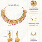 Gold Plated Ethnic Temple Necklace Set