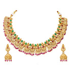 Gold Plated Ethnic Temple Necklace Set