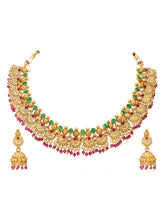 Gold Plated Ethnic Temple Necklace Set