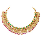 Gold Plated Ethnic Temple Necklace Set