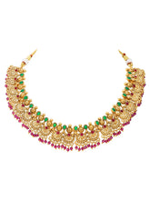 Gold Plated Ethnic Temple Necklace Set