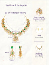Gold Plated Green Kundan Necklace for Women