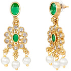 Gold Plated Green Kundan Necklace for Women