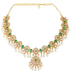 Gold Plated Green Kundan Necklace for Women